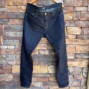Citizens of Humanity London 34 x 32 Tapered Slim Raw Selvedge Denim Jeans Pants